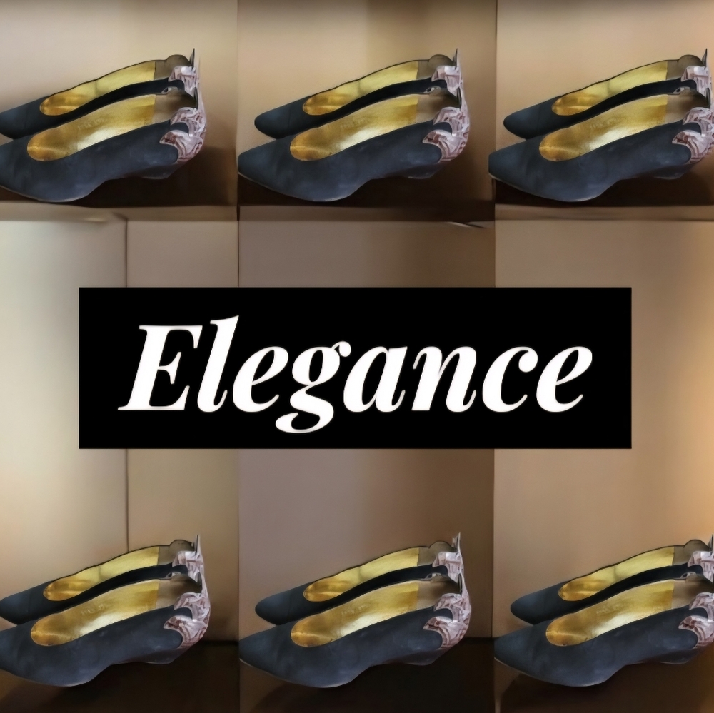 VTG Walter Steiger suede and snakeskin heels